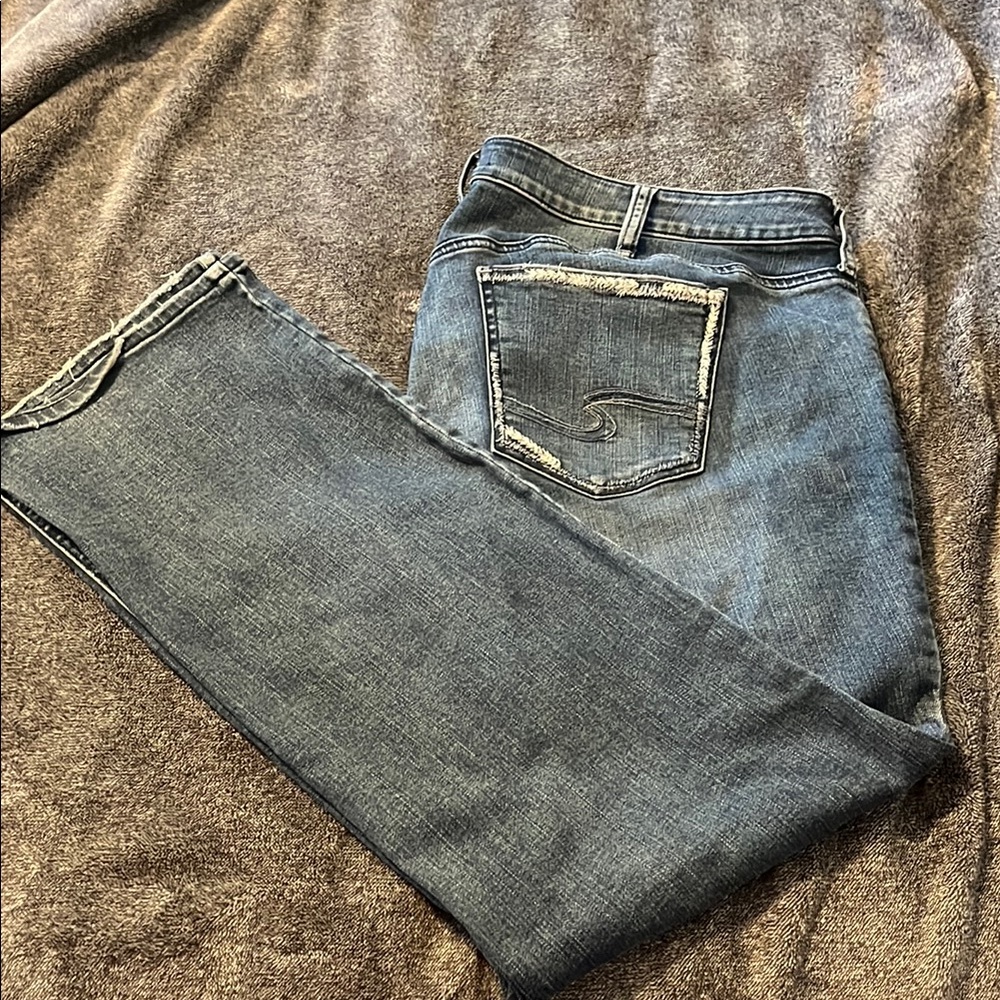 Elyse Slim Boot Cut Silver Jeans - plus size 20